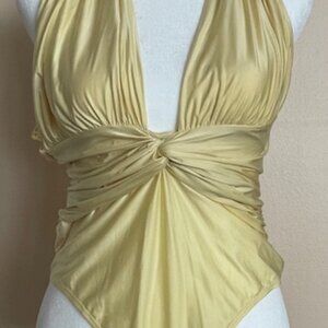 Fleur Du Mal Yellow Bodysuit